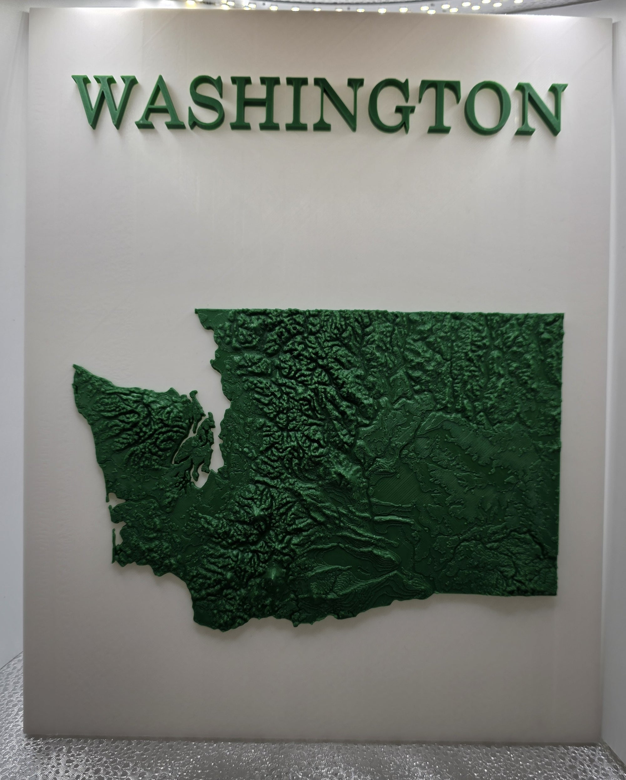 Washington Terrain Map Plaque