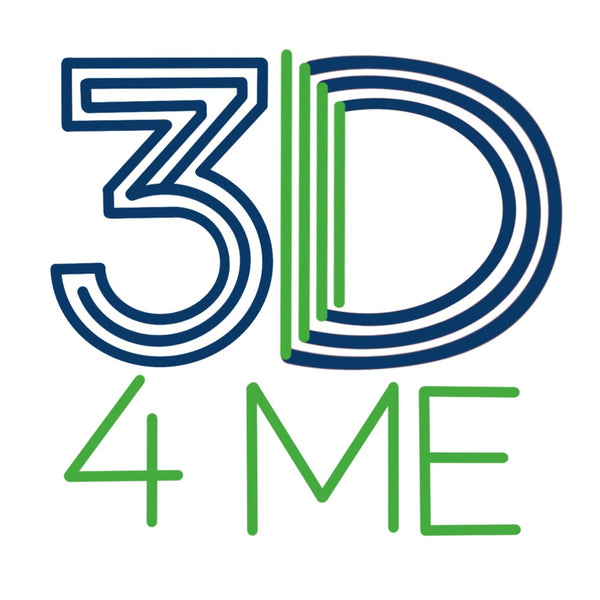 Logo with '3D 4 ME' text on a white background