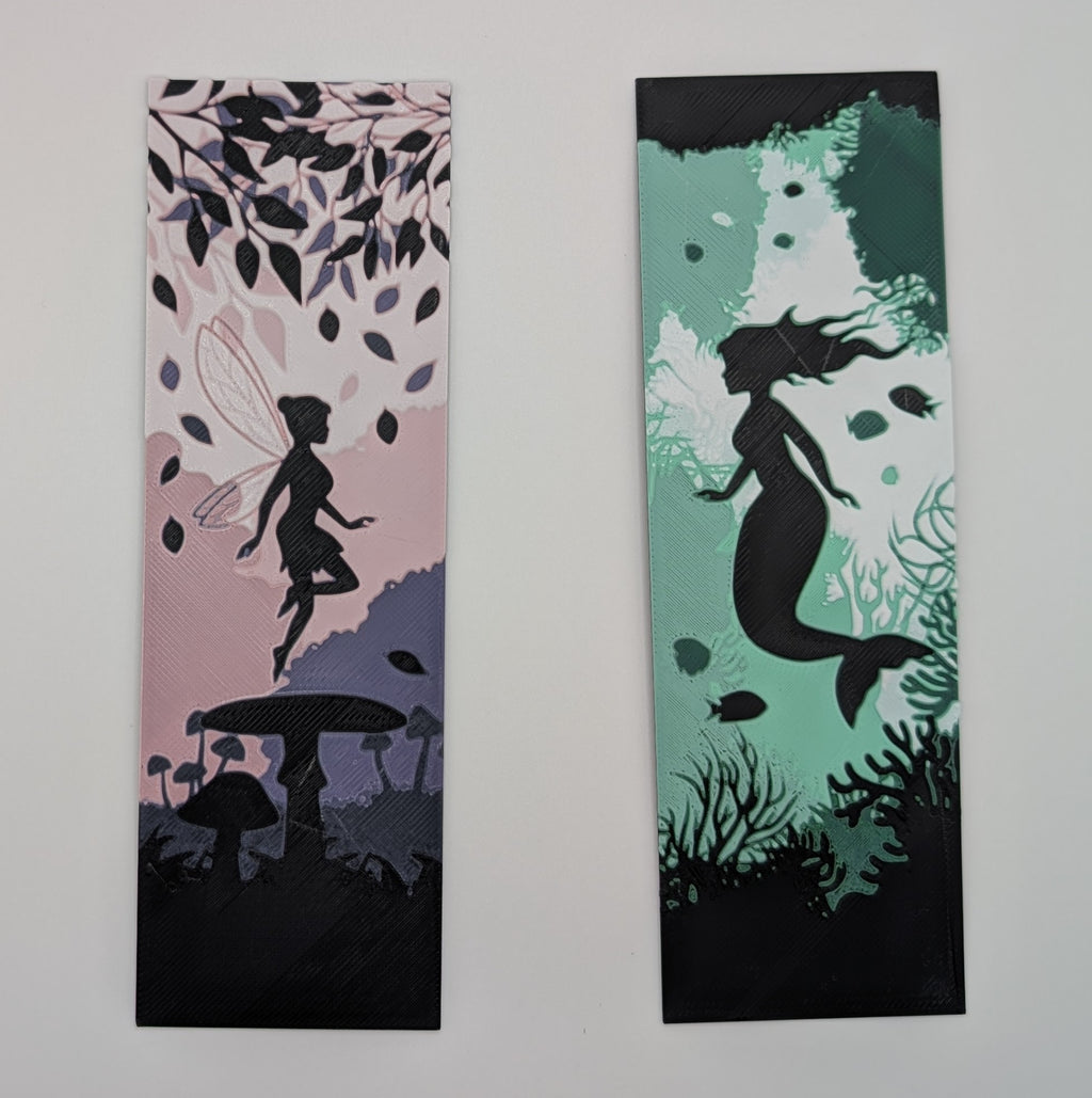 HueForge Bookmark: Fairies and Mermaids
