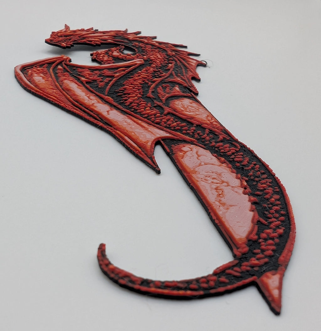 HueForge Bookmark: Dragons